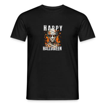 Fröhliches Halloween Mummy Grafikkunst - Männer T-Shirt - Schwarz - Vorne - AI Model Male 178 light (178cm)