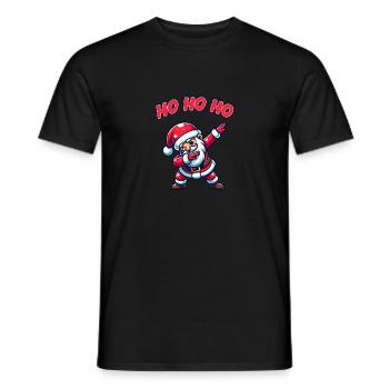 Ho Ho Ho Joyeux Noël, Équipe du Père Noël - T-shirt homme - noir - Devant - AI Model Male 178 light (178cm)