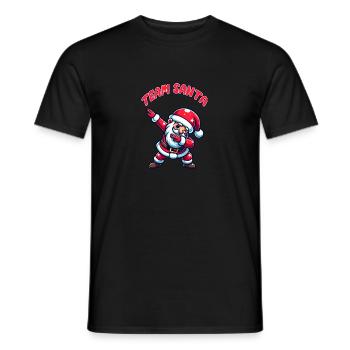 Ho Ho Ho Joyeux Noël, Équipe du Père Noël - T-shirt homme - noir - Devant - AI Model Male 178 light (178cm)