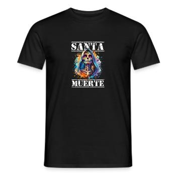 Carnaval de Santa Muerte Halloween Día de los Muertes - T-shirt homme - noir - Devant - AI Model Male 178 light (178cm)