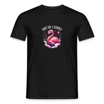 Kölle Alaaf fait la fête comme un flamant rose - T-shirt homme - noir - Devant - AI Model Male 178 light (178cm)