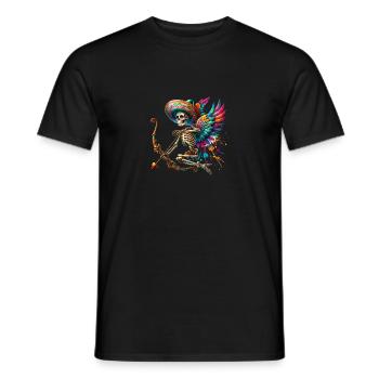 Cupid's arrow brings hearts together - Men's T-Shirt - black - Front - AI Model Male 178 light (178cm)