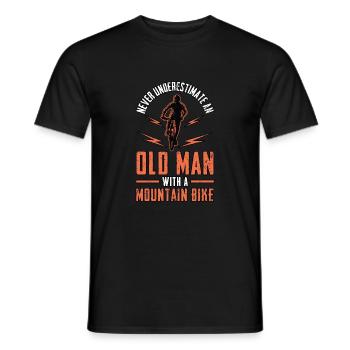 BMX Mountainbiking MTB Bike Kids Teenagers - Men's T-Shirt - black - Front - AI Model Male 178 light (178cm)