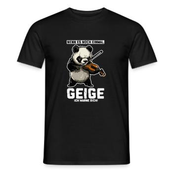 Nenn es Geige ich warne dich Panda - Männer T-Shirt - Schwarz - Vorne - AI Model Male 178 light (178cm)