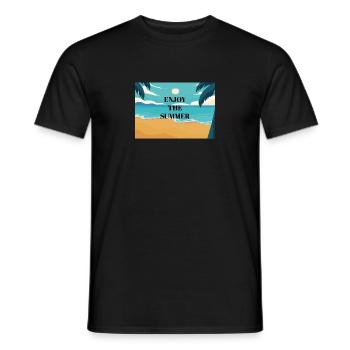 Enjoy The Summer - Men's T-Shirt - black - Front - AI Model Male 178 light (178cm)