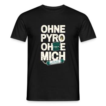 Ohne Pyro Ohne Mich - Männer T-Shirt - Schwarz - Vorne - AI Model Male 178 light (178cm)