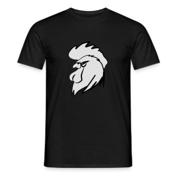 ROOSTER BOOSTER white - Männer T-Shirt - Schwarz - Vorne - AI Model Male 178 light (178cm)