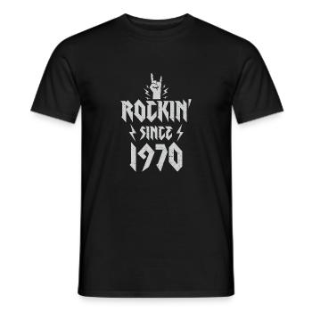 Rockin Since 1970-1970 - Men's T-Shirt - black - Front - AI Model Male 178 light (178cm)
