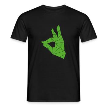 Schweigefuchs im grünem Design - Männer T-Shirt - Schwarz - Vorne - AI Model Male 178 light (178cm)