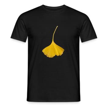 weeboo Ginko Blatt 029 - Männer T-Shirt - Schwarz - Vorne - AI Model Male 178 light (178cm)