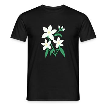 Jasmin - Männer T-Shirt - Schwarz - Vorne - AI Model Male 178 light (178cm)
