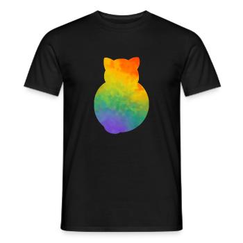 Pride Kitty - Men's T-Shirt - black - Front - AI Model Male 178 light (178cm)