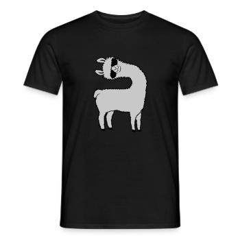 Lama guckt schief - Männer T-Shirt - Schwarz - Vorne - AI Model Male 178 light (178cm)