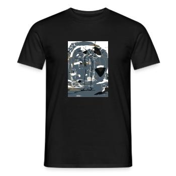 Collection Sketch Art Zauberwald 2 - Männer T-Shirt - Schwarz - Vorne - AI Model Male 178 light (178cm)