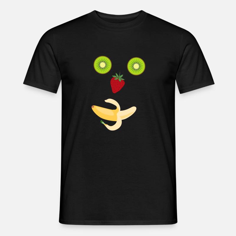 fruity face - Männer T-Shirt - Schwarz