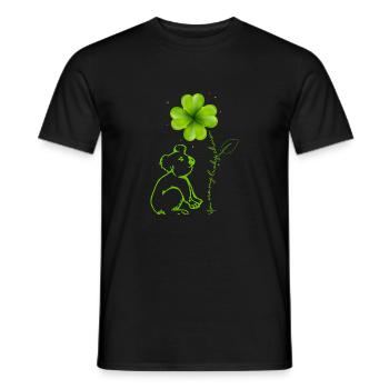 You are my lucky charm Koala cloverleaf - Men's T-Shirt - black - Front - AI Model Male 178 light (178cm)