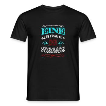 witzig spruch zitat beste oma der welt - Männer T-Shirt - Schwarz - Vorne - AI Model Male 178 light (178cm)