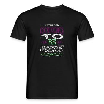 birthday present present idea computers father - Männer T-Shirt - Schwarz - Vorne - AI Model Male 178 light (178cm)