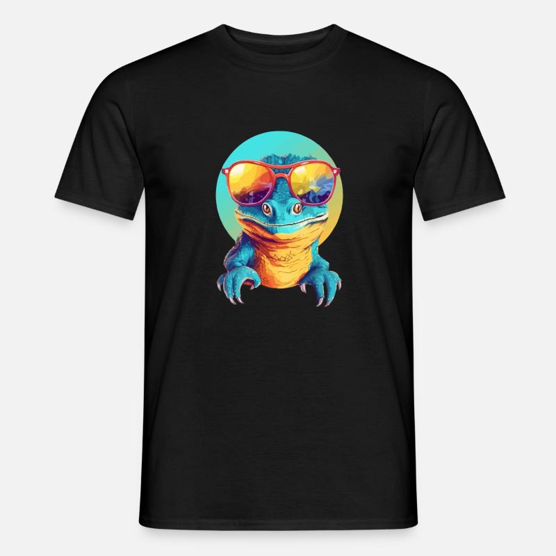 Mali die Eidechse - Männer T-Shirt - Schwarz