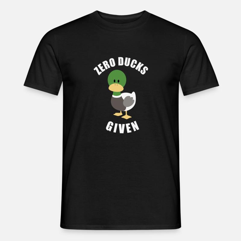 Zero Ducks Given Ente - Männer T-Shirt - Schwarz