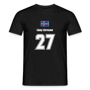 Island Trikot Nr.27 - Männer T-Shirt - Schwarz - Vorne - AI Model Male 178 light (178cm)