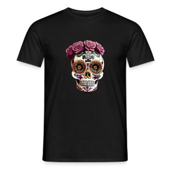Dia de los Muertos - T-shirt homme - noir - Devant - AI Model Male 178 light (178cm)
