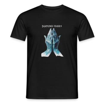 Diamond Hands - Männer T-Shirt - Schwarz - Vorne - AI Model Male 178 light (178cm)