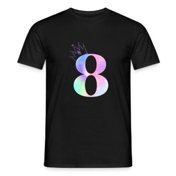 Regenbogen zum 8-jährigen Jubiläum - Männer T-Shirt - Schwarz - Vorne - AI Model Male 178 light (178cm)