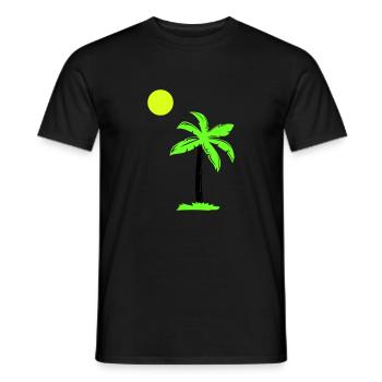palmier - T-shirt homme - noir - Devant - AI Model Male 178 light (178cm)