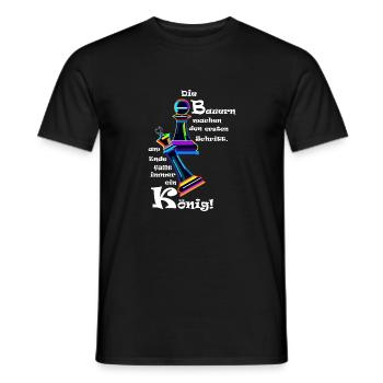 Roi pion d’échecs - T-shirt homme - noir - Devant - AI Model Male 178 light (178cm)