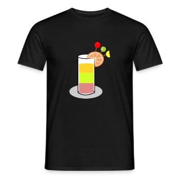Feu tricolore cocktail - T-shirt homme - noir - Devant - AI Model Male 178 light (178cm)