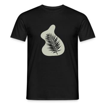 Palm leaf - Men's T-Shirt - black - Front - AI Model Male 178 light (178cm)