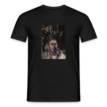 Dolmengöttin Langeneichstädt 3 - Männer T-Shirt - Schwarz - Vorne - AI Model Male 178 light (178cm)