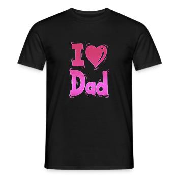i love you dad dad favorite Best Father pops dad - Men's T-Shirt - black - Front - AI Model Male 178 light (178cm)