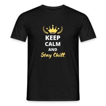 Keep Calm and Stay Chill - Men's T-Shirt - black - Front - AI Model Male 178 light (178cm)