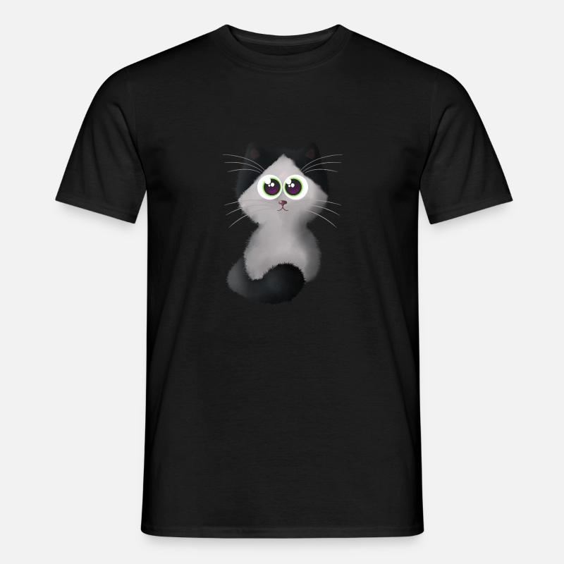 Katze 2 - Männer T-Shirt - Schwarz