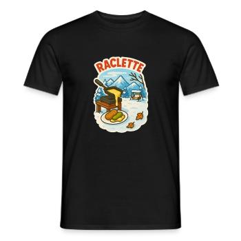 Raclette motive - Männer T-Shirt - Schwarz - Vorne - AI Model Male 178 light (178cm)
