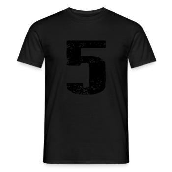 5 Number Leotard - Men's T-Shirt - black - Front - AI Model Male 178 light (178cm)