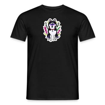 Botanique Husky Dog Gift Malamute - T-shirt homme - noir - Devant - AI Model Male 178 light (178cm)