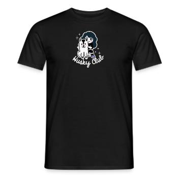 Husky Girl Dog Cadeau Malamute - T-shirt homme - noir - Devant - AI Model Male 178 light (178cm)