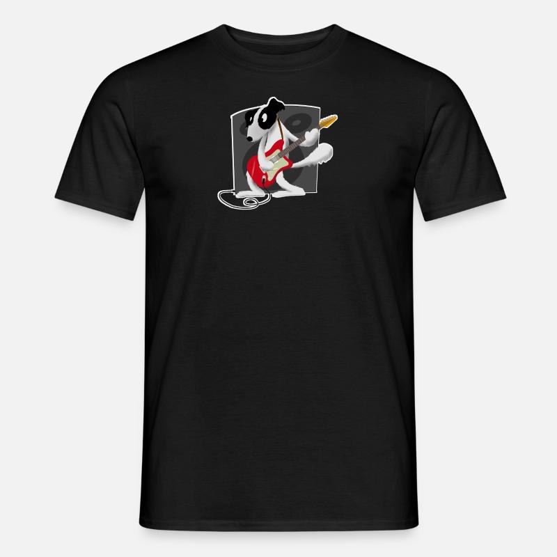 Rock Dog (E-Gitarre) - Männer T-Shirt - Schwarz