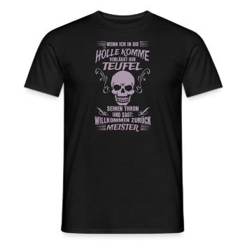 Hölle Teufel lustige Sprüche - Männer T-Shirt - Schwarz - Vorne - AI Model Male 178 light (178cm)