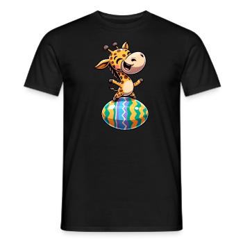 Ostern Giraffe Tanzt, Tänzer Ei - Männer T-Shirt - Schwarz - Vorne - AI Model Male 178 light (178cm)