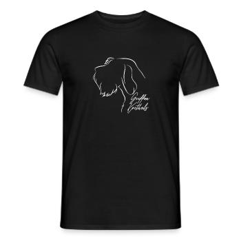 GRIFFON KORTHALS chien chiens chien de chasse Wilsigns - T-shirt homme - noir - Devant - AI Model Male 178 light (178cm)