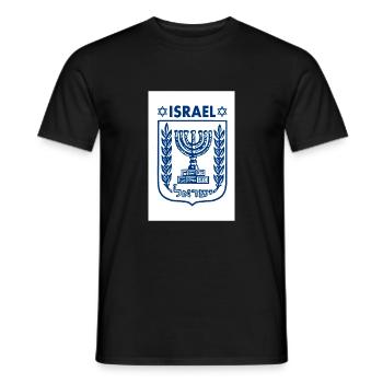 Israel logo Wappen - Männer T-Shirt - Schwarz - Vorne - AI Model Male 178 light (178cm)