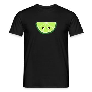kawaii lime - Men's T-Shirt - black - Front - AI Model Male 178 light (178cm)