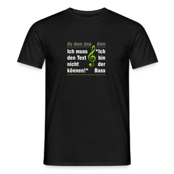 Bass - T-shirt homme - noir - Devant - AI Model Male 178 light (178cm)