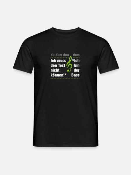 Bass-Sänger - Männer T-Shirt - Schwarz