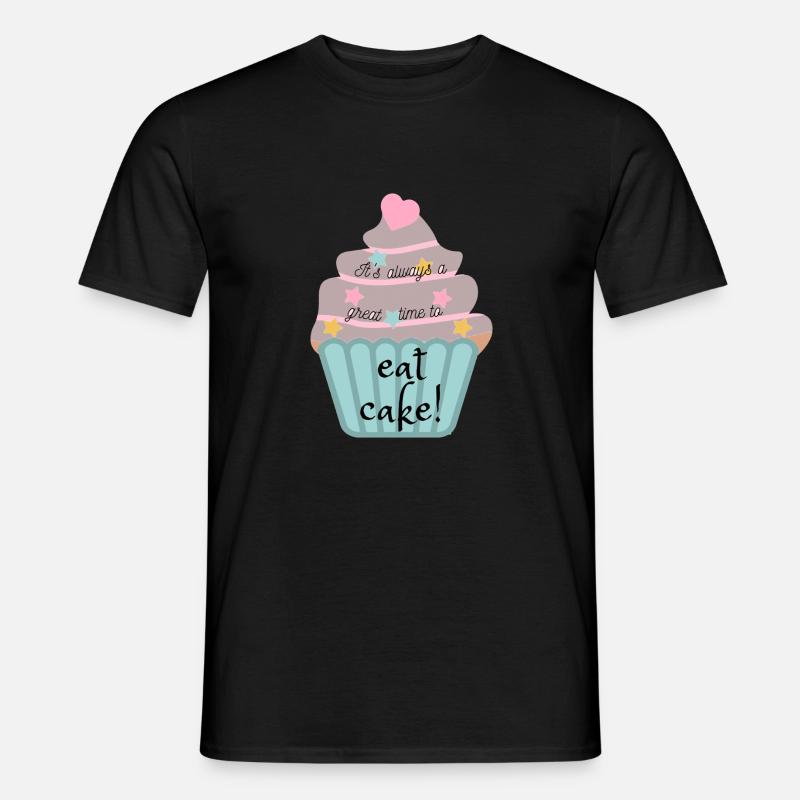 It's always a great time to eat cake! - Männer T-Shirt - Schwarz
