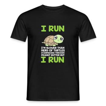Marathon Marathonläufer - Männer T-Shirt - Schwarz - Vorne - AI Model Male 178 light (178cm)